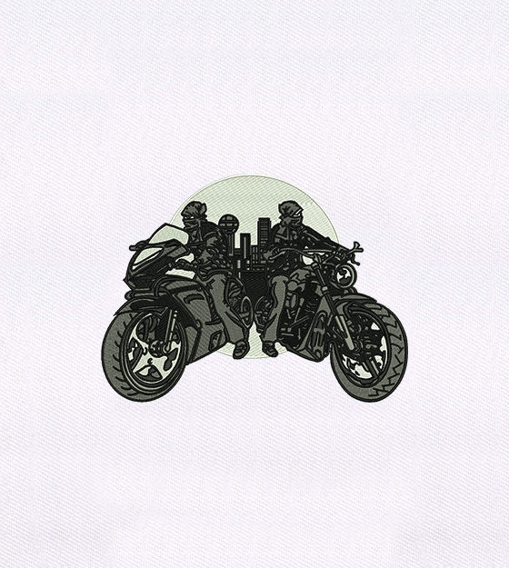 Thug and Loitering Bikers Embroidery Design
