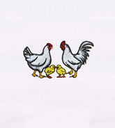 Playful Chicken and Baby Chicks Embroidery Design