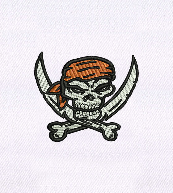 Bone Knives and Pirate Skull Cap Embroidery Design