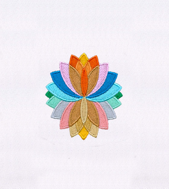 Colorful and Blooming Flower Embroidery Design