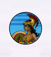 Powerful Athena Warrior Princess Embroidery Design