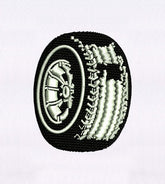Magnificently Detail Rubber Tire Cap Embroidery Design