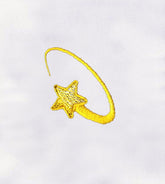 Shining Golden Star Embroidery Design