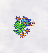 Playful Frog Machine Embroidery Design