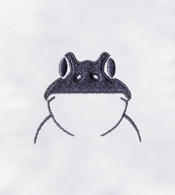 Frog Outline Style Embroidery Design