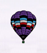 High Flying Hot Air Balloon Embroidery Design