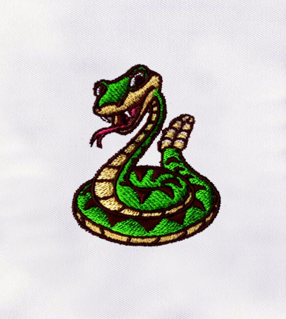 Cheerful Rattlesnake Machine Embroidery Design