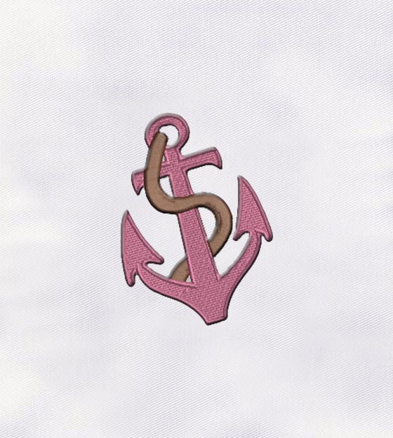 Heavy Anchor Machine Embroidery Design