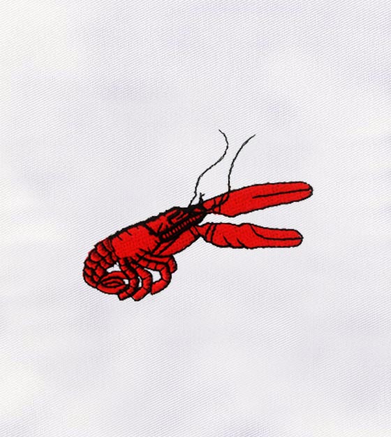 Red American Lobster Embroidery Design