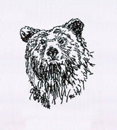Grizzly Bear Embroidery Design