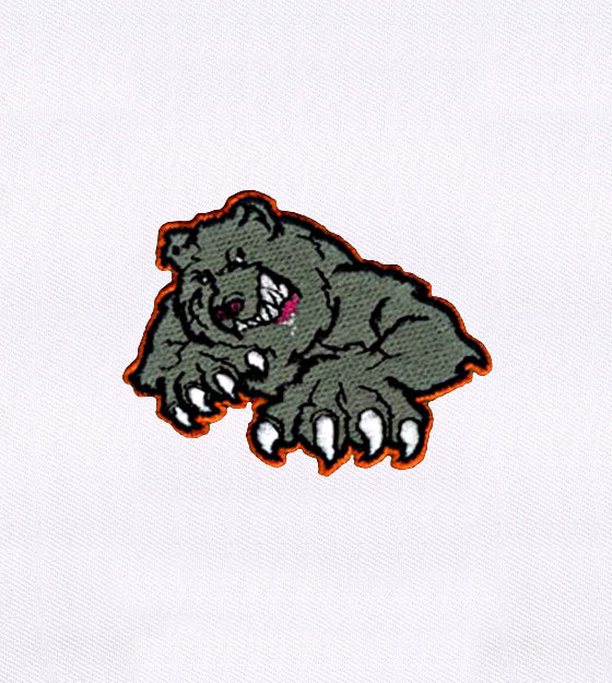 Angry Bear Embroidery Design