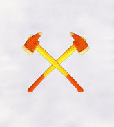 Crossed Axe Machine Embroidery Design