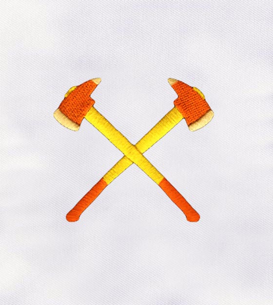 Crossed Axe Machine Embroidery Design
