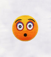 Shocked Emoji Face Embroidery Design
