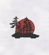 Peaceful Sunshine Scenery Embroidery Design