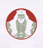 Muscular Mountain Man Embroidery Design
