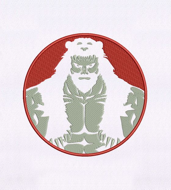 Muscular Mountain Man Embroidery Design