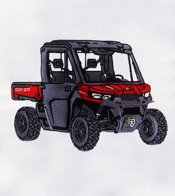 Utility Vehicle Machine Embroidery Design