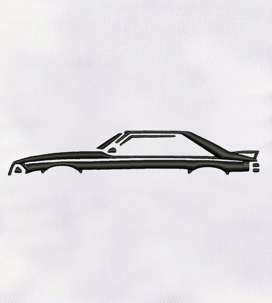 Black Classy Car Machine Embroidery Design