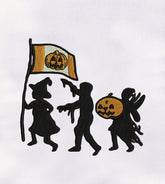 Haunted Halloween Flag Embroidery Design
