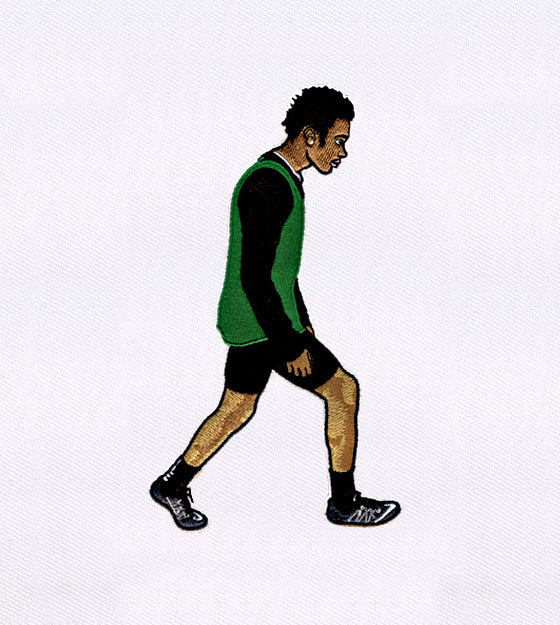 Football Playing Young Boy Embroidery Design