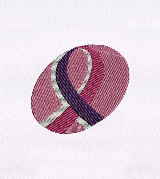 Breast Cancer Survivors Ribbon Embroidery Design