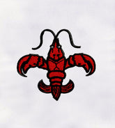 Spectacular Red Crayfish Embroidery Design