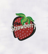 Palatable Red Strawberry Machine Embroidery Design