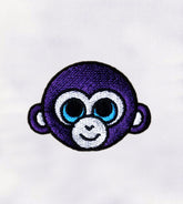 Purple Monkey Face Embroidery Design