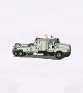Enormously Elaborate White Truck Embroidery Design