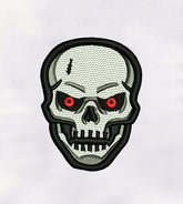 Horrified Skull Machine Embroidery Design