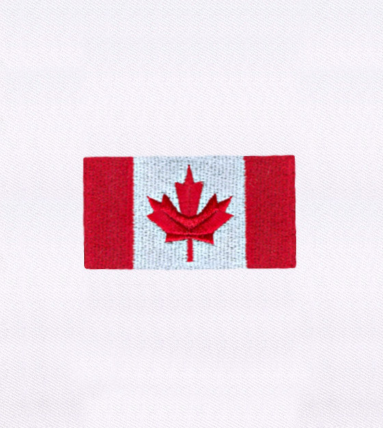 Patriotic Red and White Canada Flag Embroidery Design