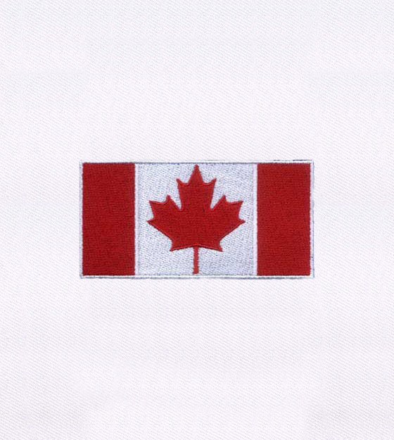 Bordered Iconic Canada Flag Embroidery Design
