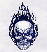 Fire Skull Machine Embroidery Design