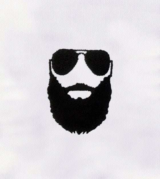 Classy Beard & Glasses Machine Embroidery Design