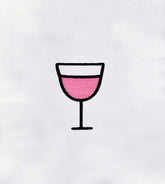 Fancy Wine Glass Machine Embroidery Design