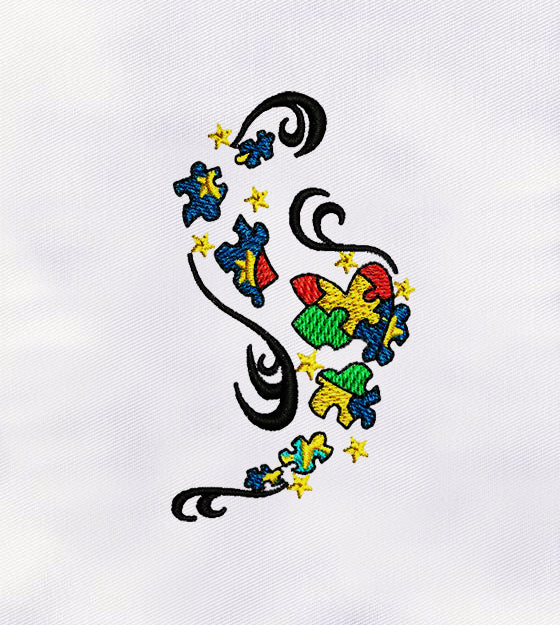 Astonishing Autism Machine Embroidery Design
