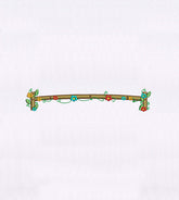 Colorful Flowers Hedge Border Embroidery Design