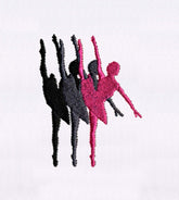 Gorgeous Dancing Ballerina Silhouette Embroidery Design