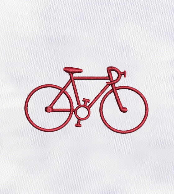 Red Bicycle Machine Embroidery Design
