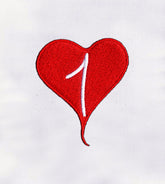 Heart with Number Machine Embroidery Design