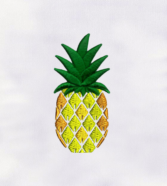 Colorful Delicious Pineapple Machine Embroidery Design