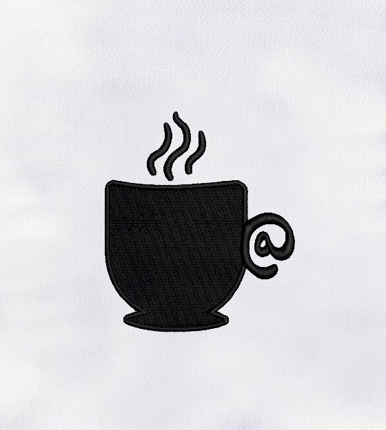 Hot Cup Machine Embroidery Design