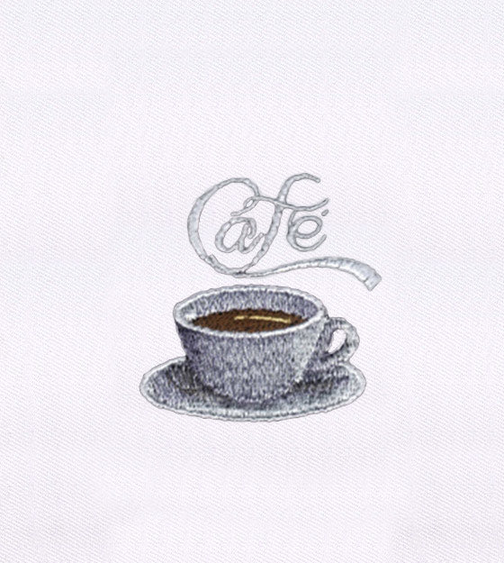 Hot Piping Cup of Espresso Coffee Embroidery Design