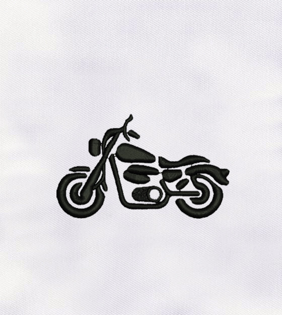 Heavy Motorbike Machine Embroidery Design