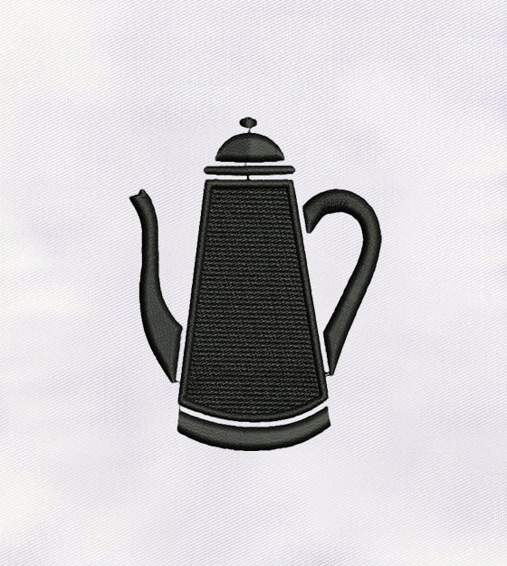 Hot Teapot Machine Embroidery Design