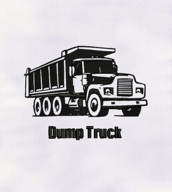 Dump Truck Machine Embroidery Design