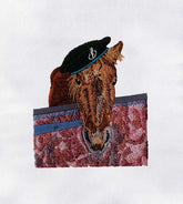 Beautiful Brown Horse Face Embroidery Design