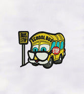 Old School Bus Embroidery Design