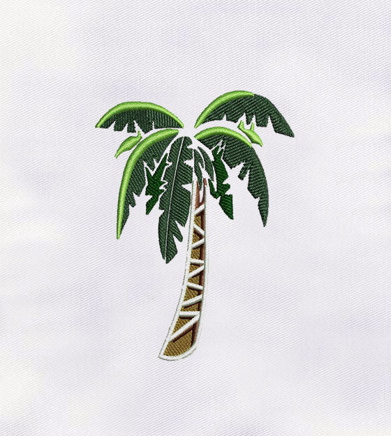 Restful Palm Tree Machine Embroidery Design